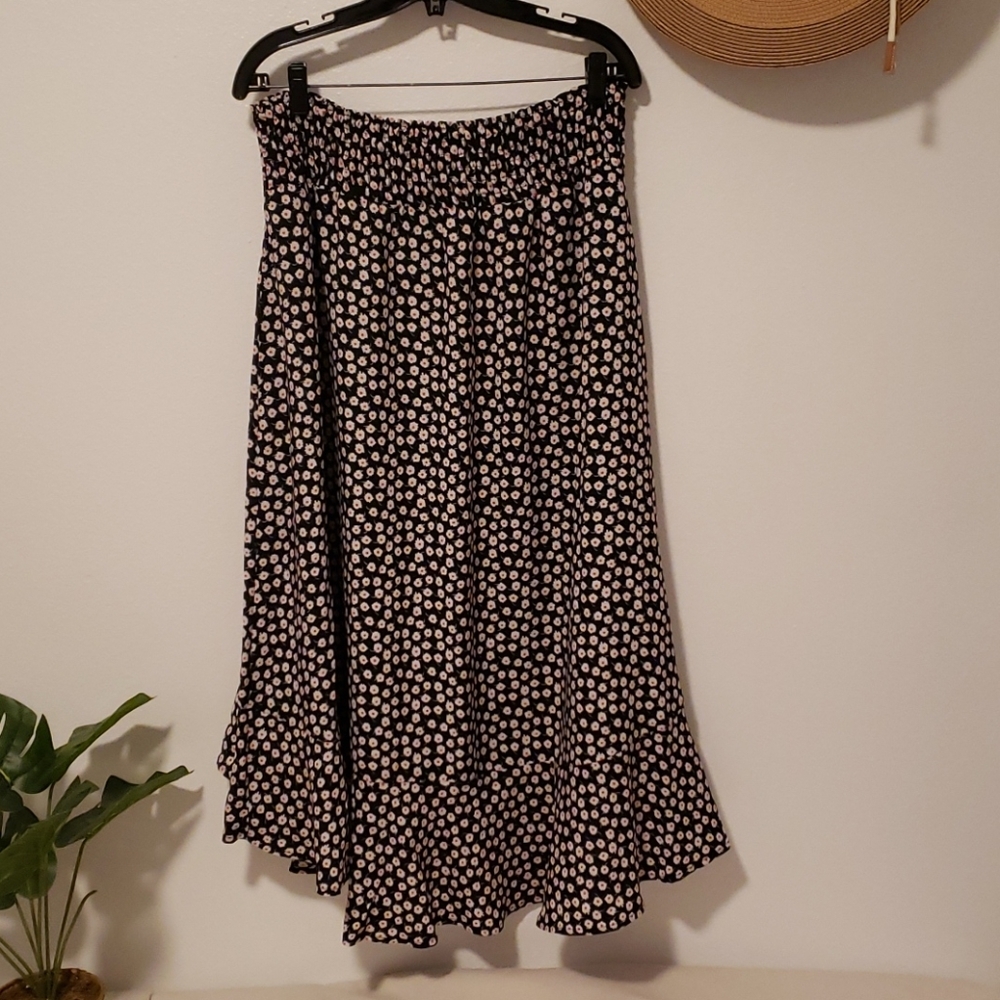 Floral Ruffle Midi Skirt - Picture 4 of 7